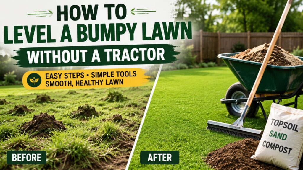 how to level a bumpy lawn without a tractor