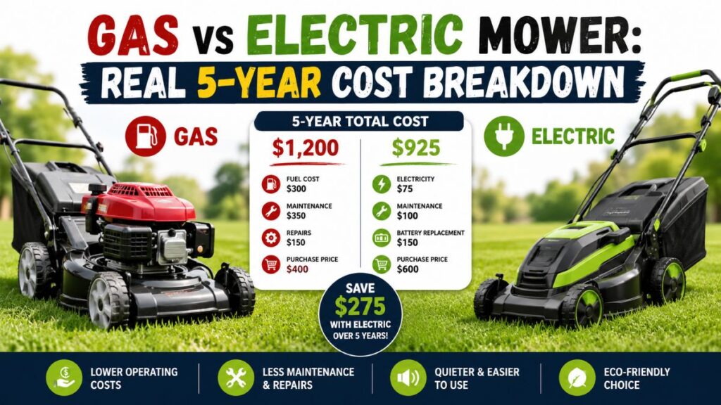 Gas vs electric mower cost breakdown