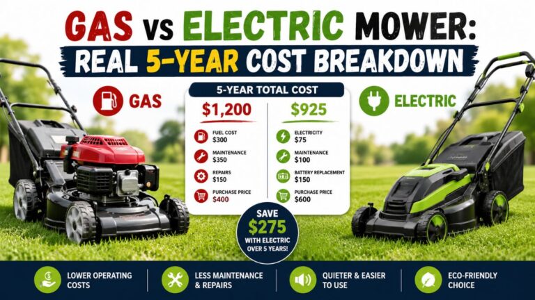 Gas vs electric mower cost breakdown